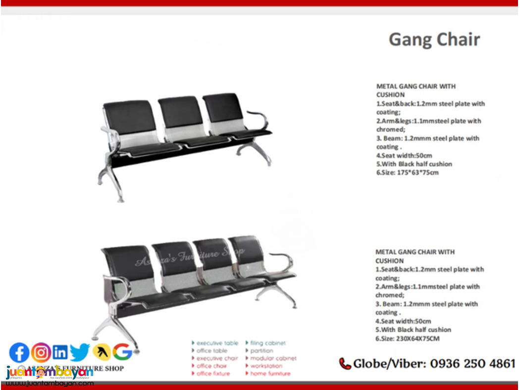 GANG CHAIR | WAITING CHAIR (3-4-5 SEATER)