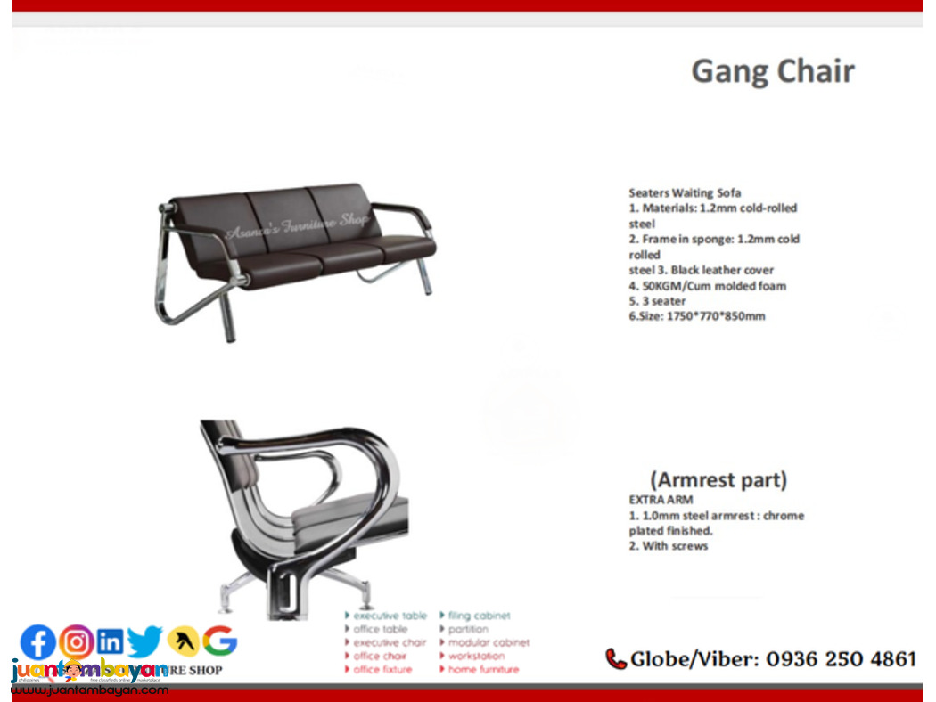 GANG CHAIR | WAITING CHAIR (3-4-5 SEATER)