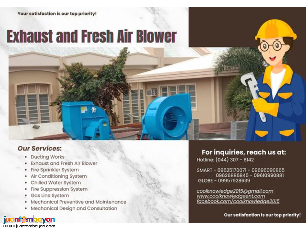 Ventilation System: Exhaust and Fresh Air Blowers