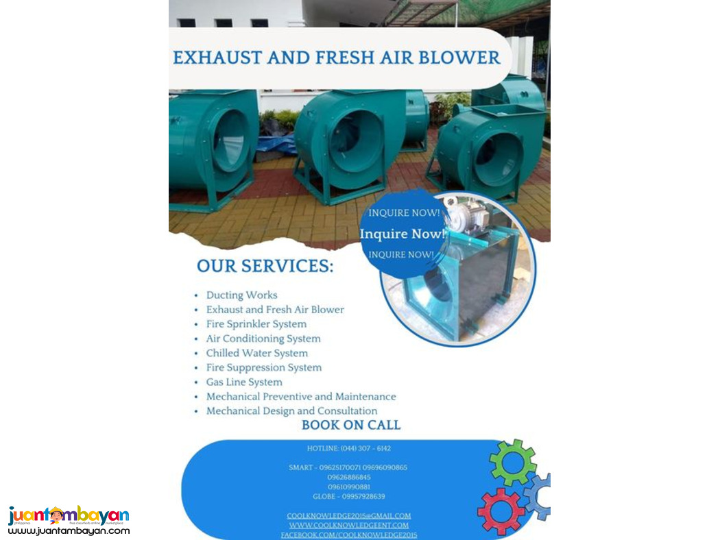 Ventilation System: Exhaust and Fresh Air Blowers