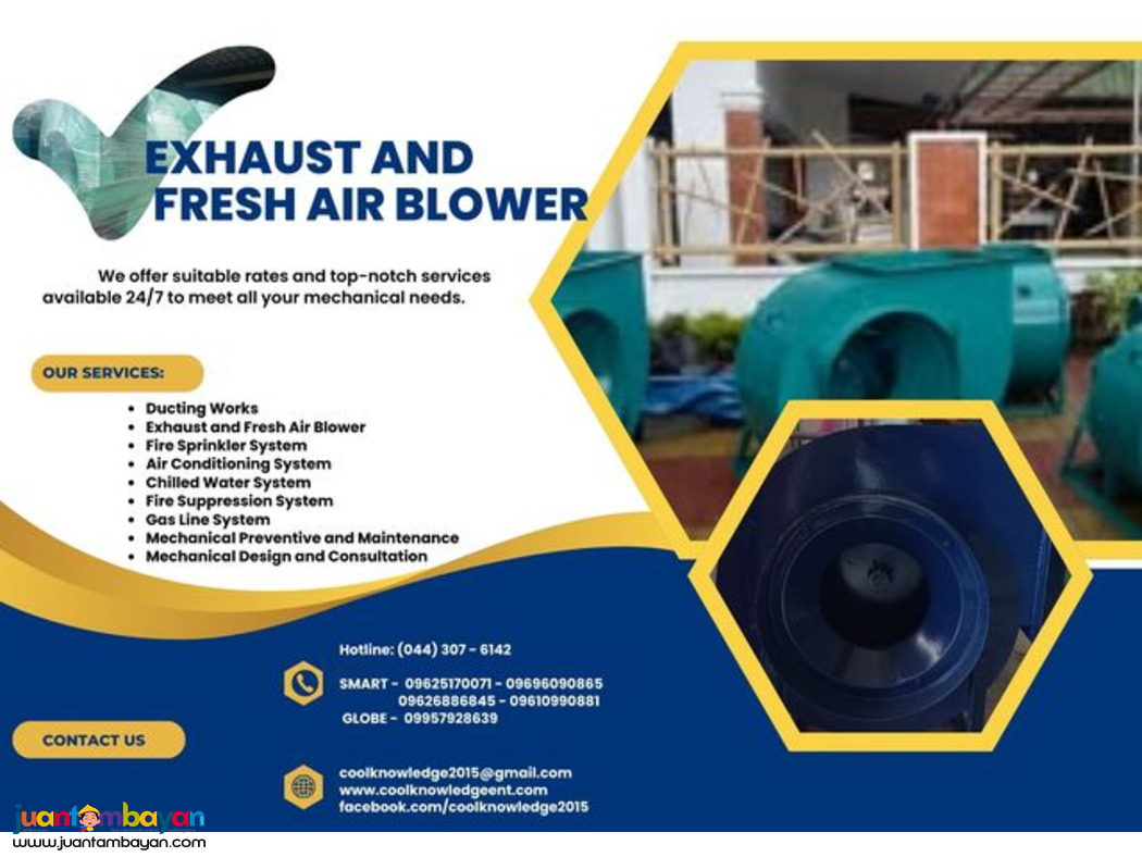 **eXHAUST AND FRESH AIR BLOWER**