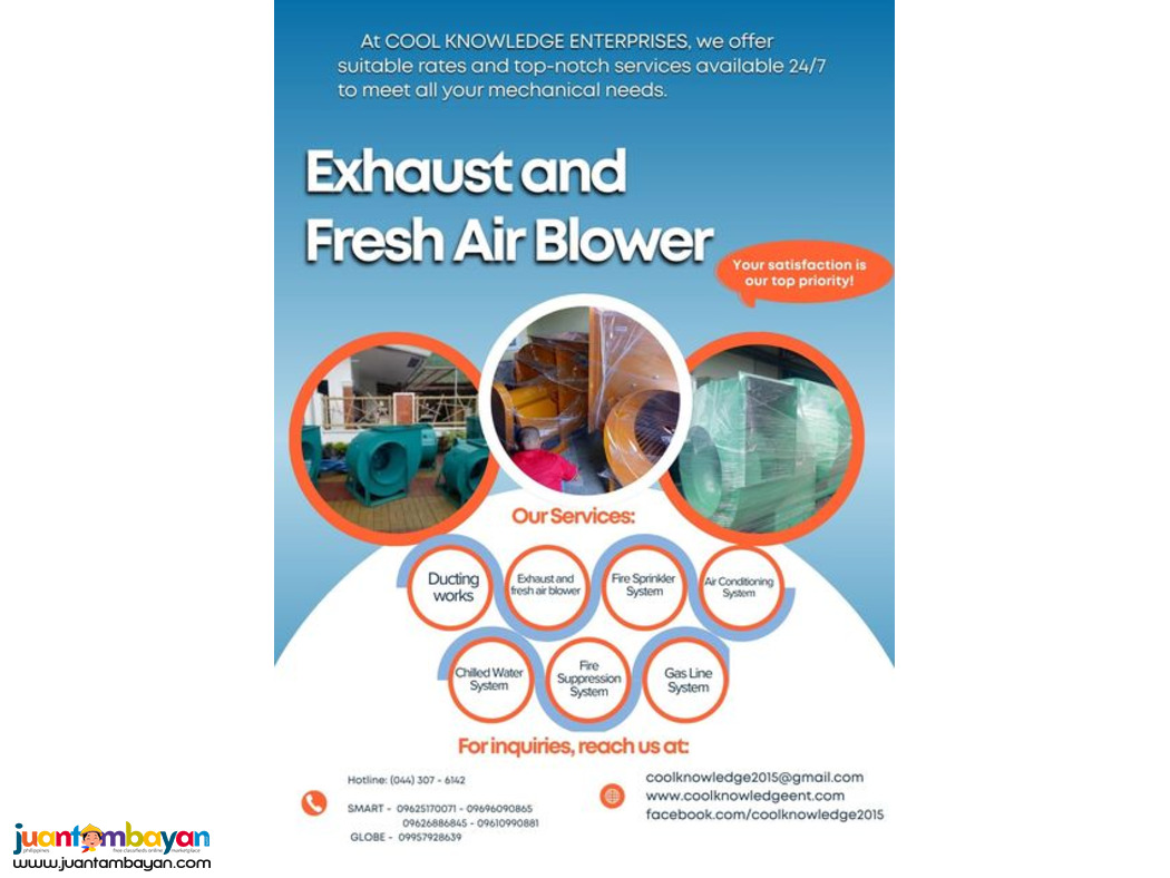 **eXHAUST AND FRESH AIR BLOWER**