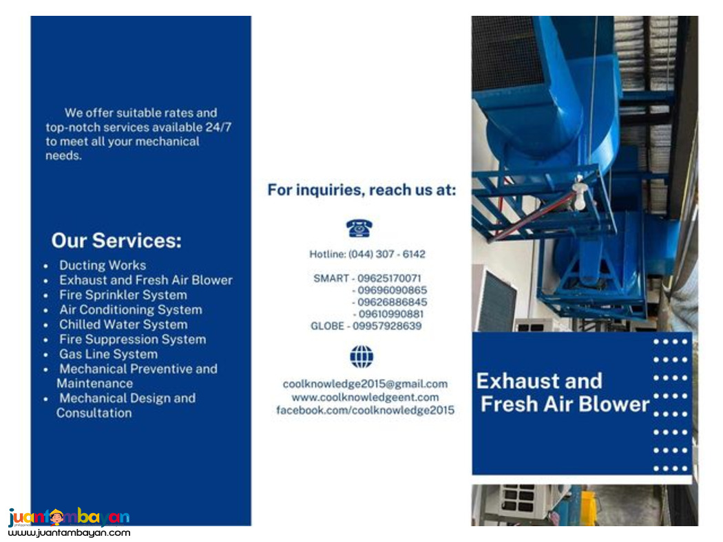 MECHANICAL WORKS || exhaust and Fresh Air Blower*