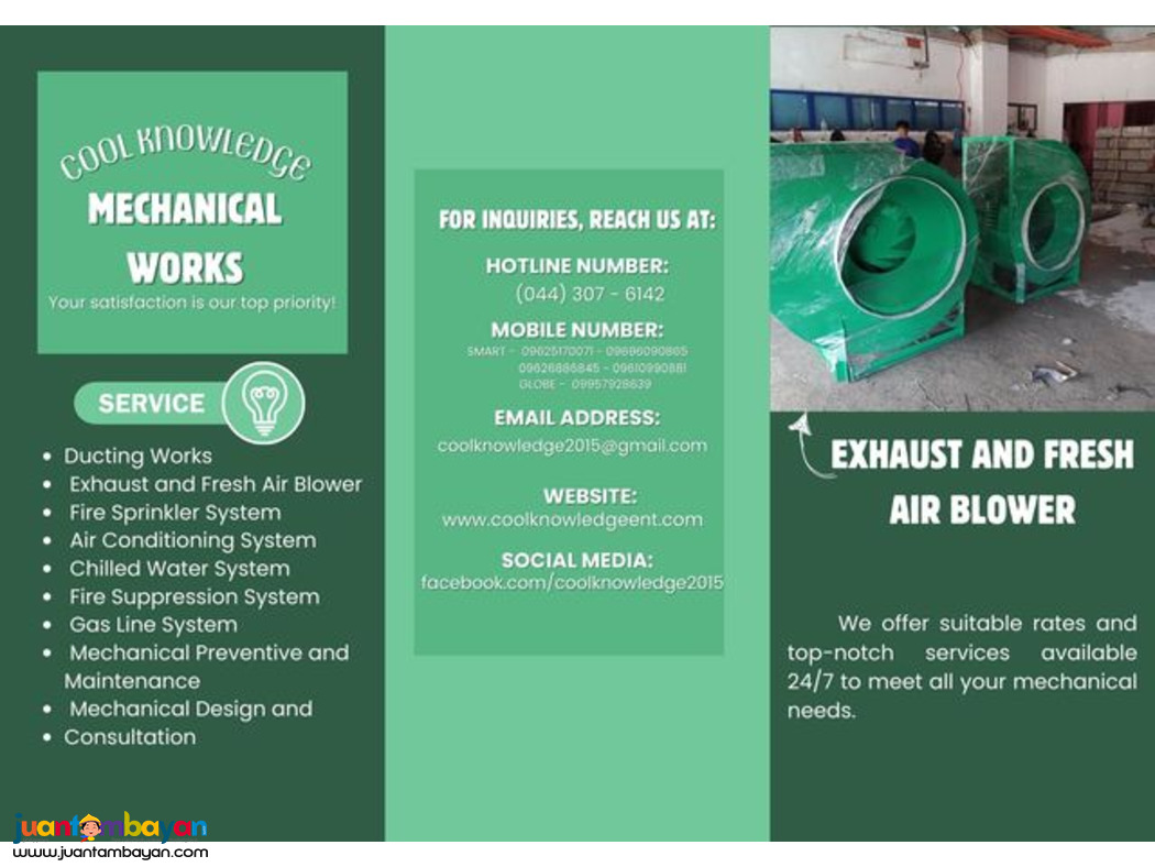 MECHANICAL WORKS || exhaust and Fresh Air Blower*
