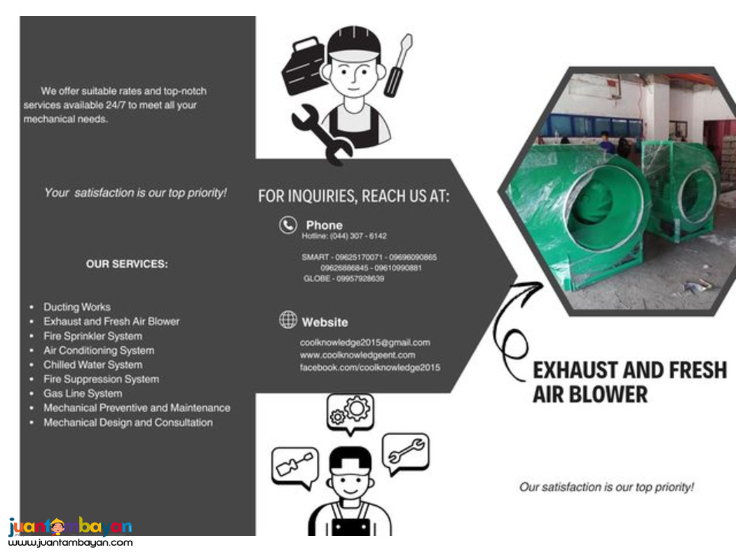 MECHANICAL WORKS || exhaust and Fresh Air Blower*