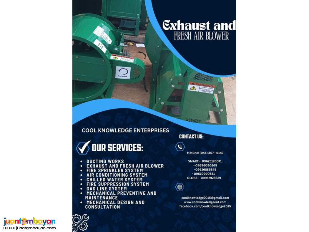 MECHANICAL WORKS || exhaust and Fresh Air Blower*