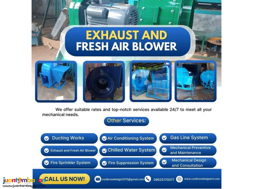 MECHANICAL WORKS || exhaust and Fresh Air Blower*