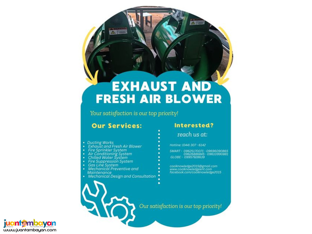 INSTALLATION & SUPPLY || EXHAUST AND AIR FRESH BLOWER