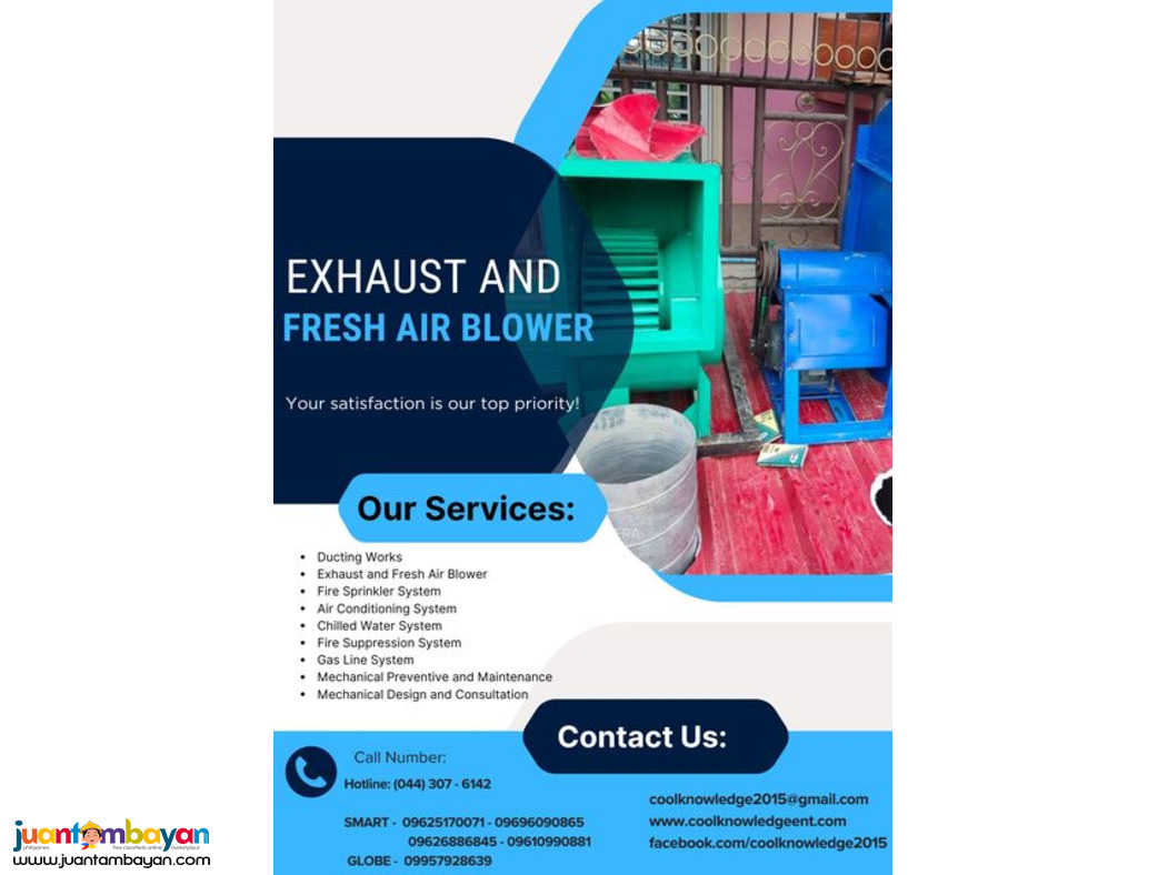 INSTALLATION & SUPPLY || EXHAUST AND AIR FRESH BLOWER