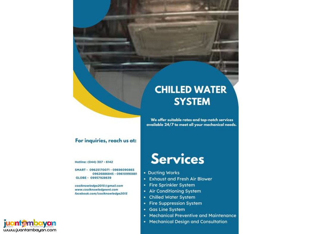 INSTALLATION & SUPPLY || cHILLED WATER SYSTEM ||