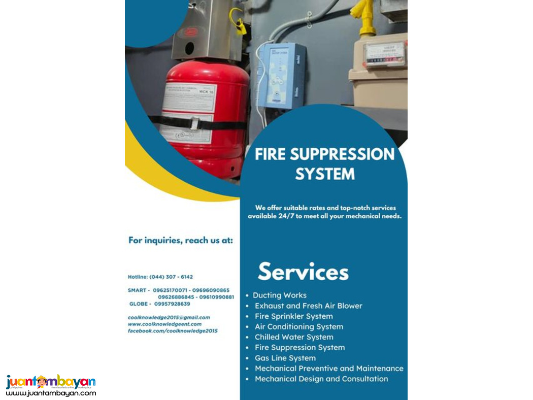 INSTALLATION & SUPPLY || FIRE SUPPRESSION ||