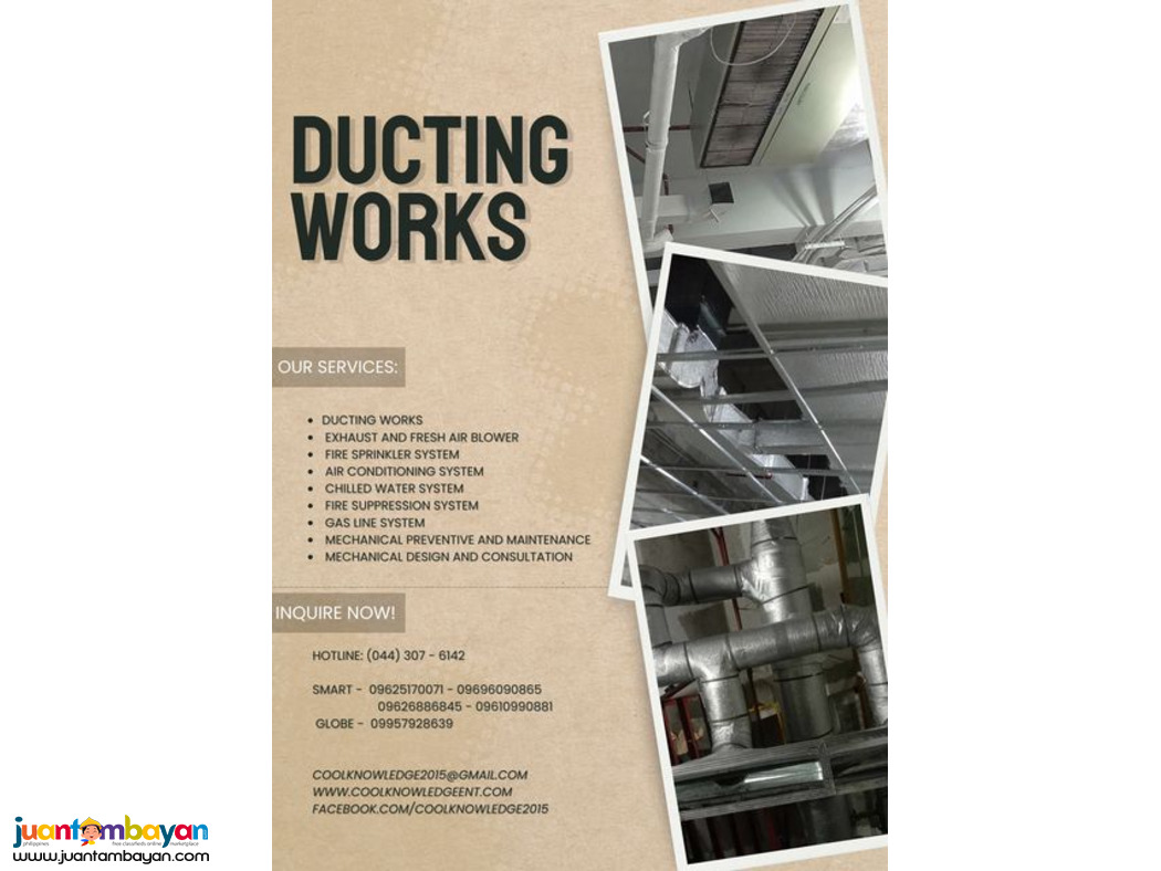 Design, Fabrication, and Installation of Duct System