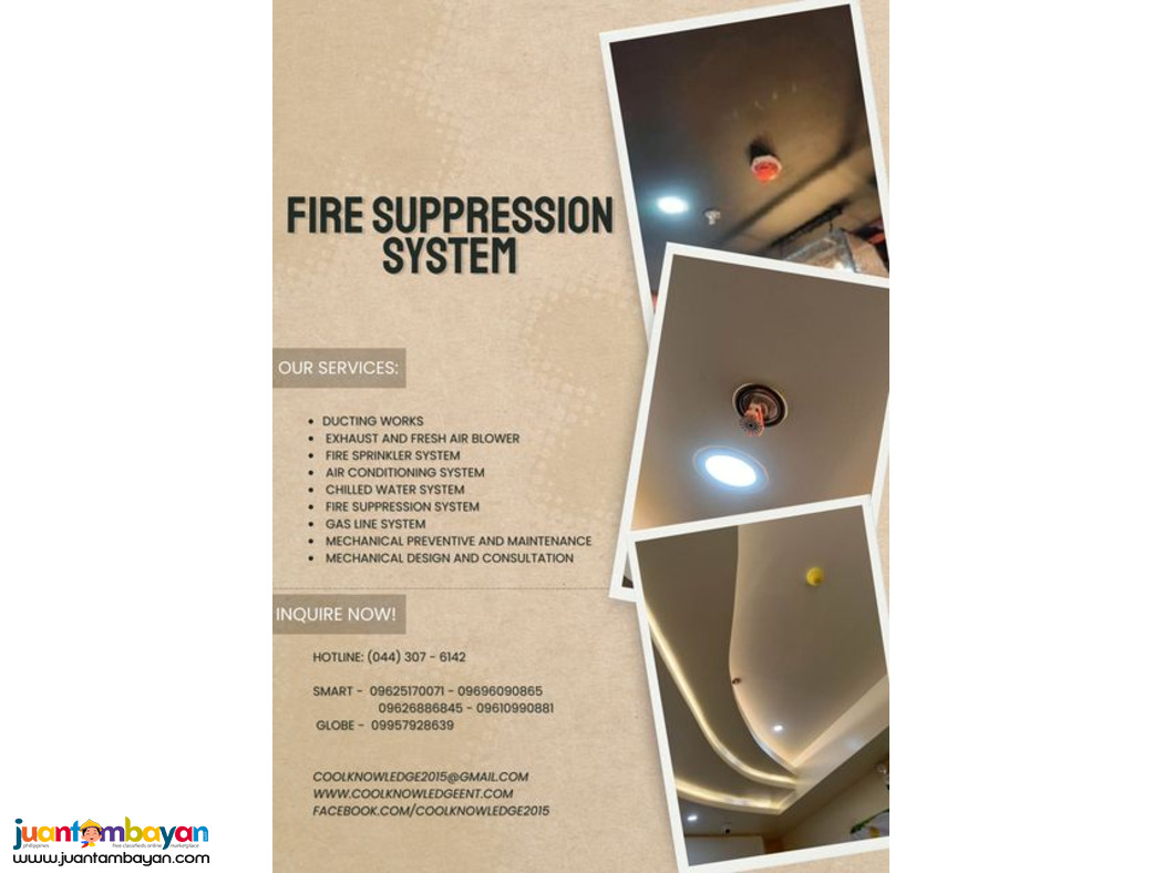 AVAILABLE ***FIRE SUPPRESSION SYSTEM**