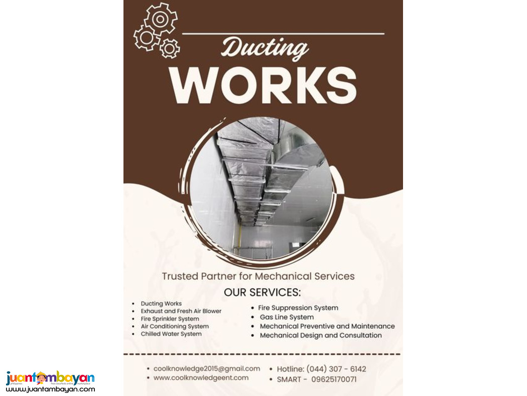 AVAILABLE :DUCT WORKS: INQUIRE NOW!