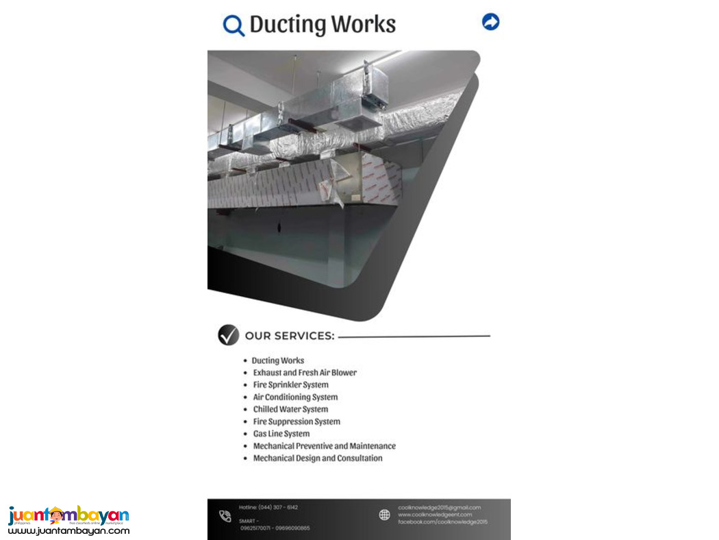 AVAILABLE :DUCT WORKS: INQUIRE NOW!