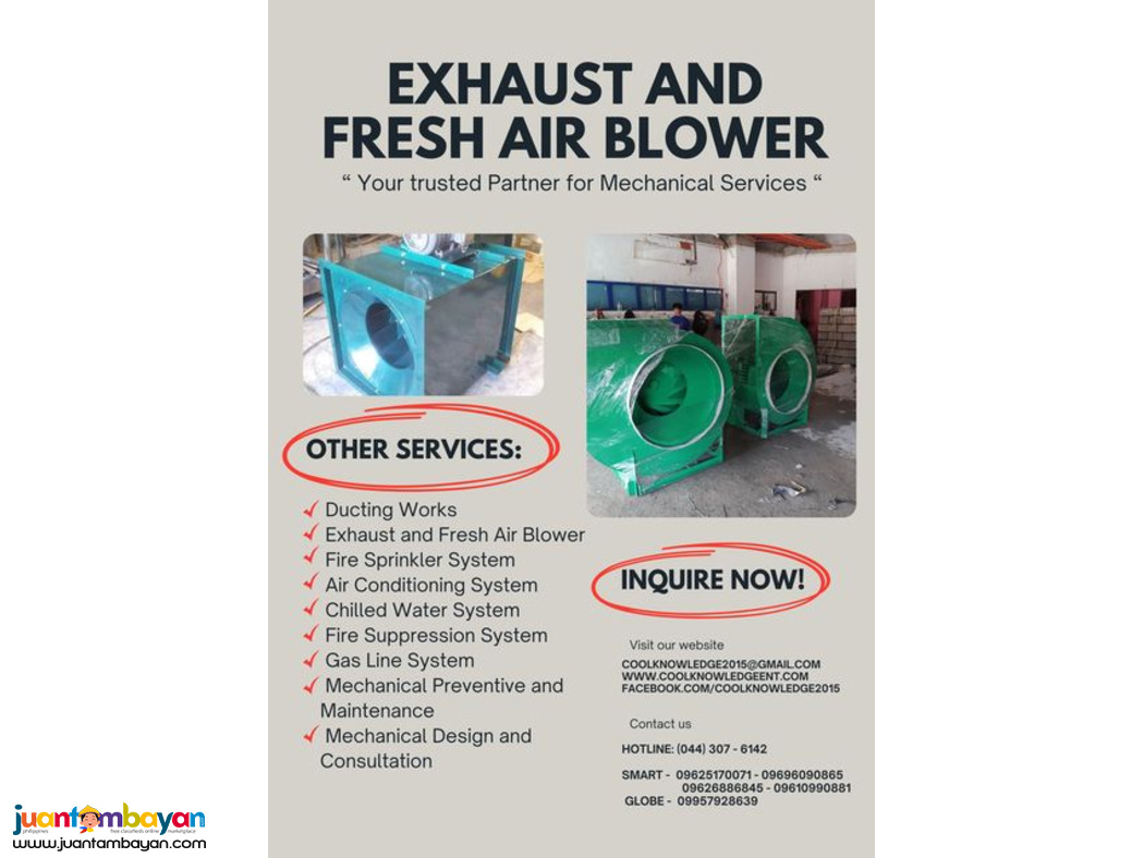VENTILATION SYSTEM:EXHAUST:FRESH AIR BLOWER