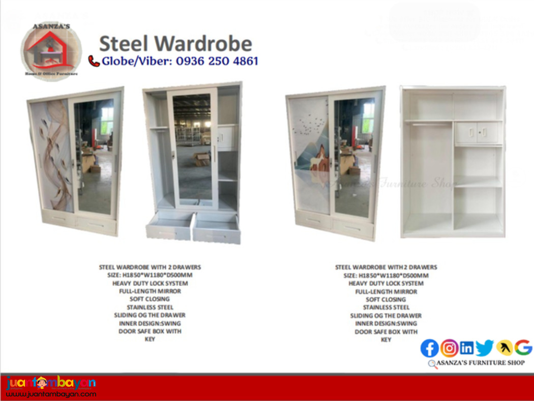 Steel Wardrobe Cabinet for Sale