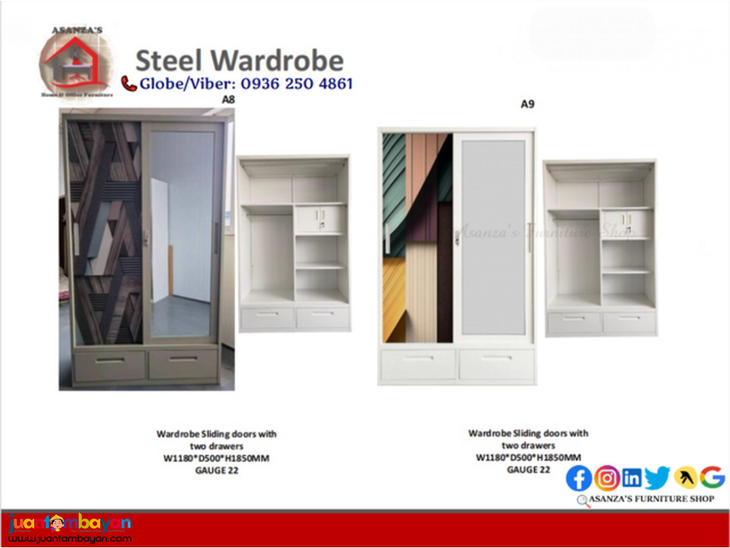 Steel Wardrobe Cabinet for Sale