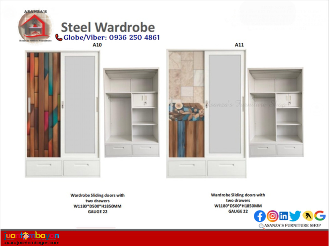 Steel Wardrobe Cabinet for Sale
