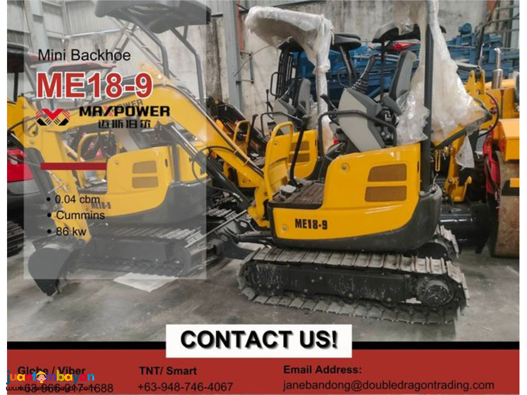 MAXPOWER ME18-9 MINI EXCAVATOR 0.04CBM 