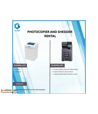 Rental Service of Photocopier and Shredder 