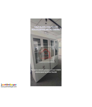 HALF GLASS / HALF DOOR MULTIPURPOSE METAL CABINET
