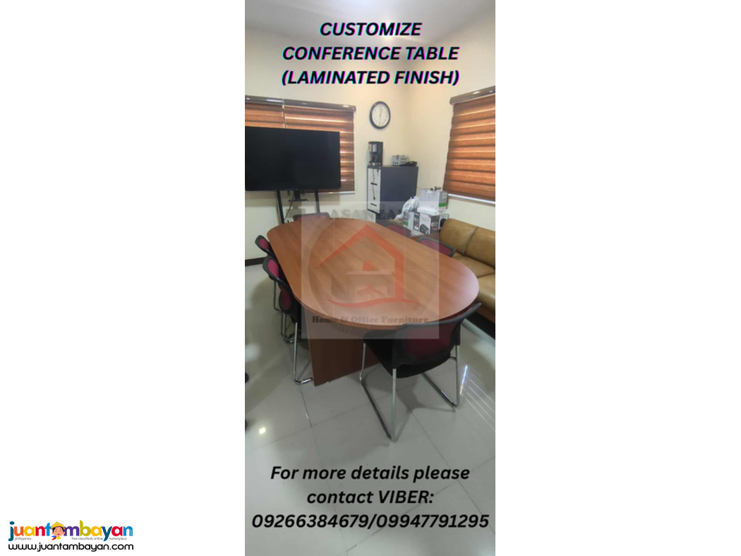 CUSTOMIZE CONFERENCE TABLE (LAMINATED FINISH)