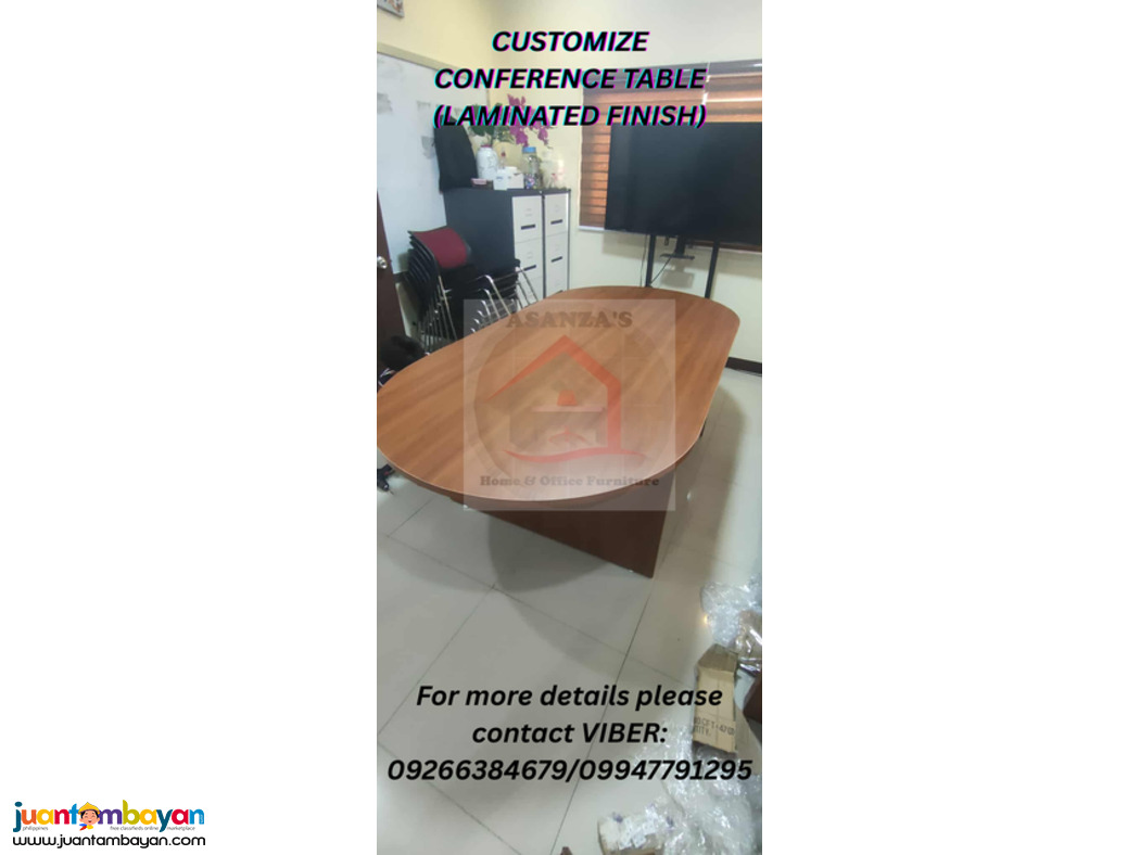 CUSTOMIZE CONFERENCE TABLE (LAMINATED FINISH)