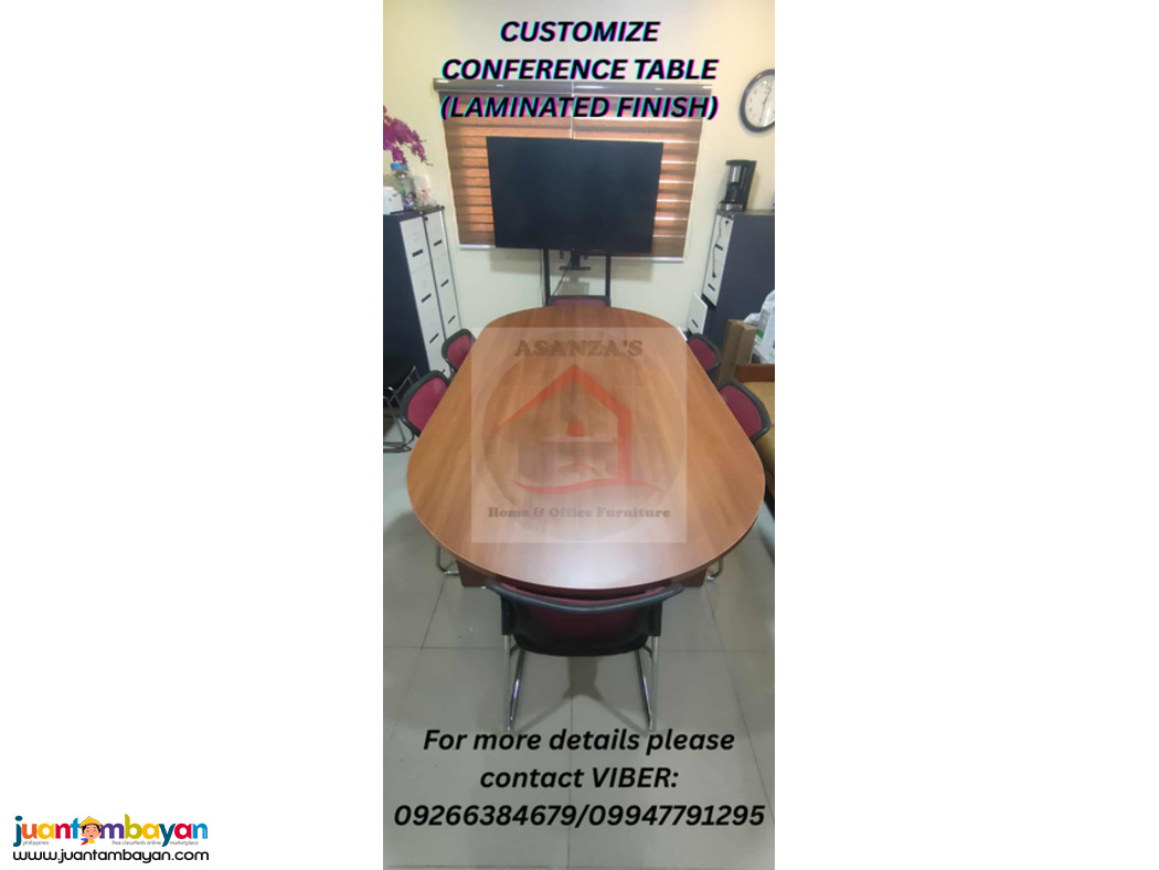 CUSTOMIZE CONFERENCE TABLE (LAMINATED FINISH)