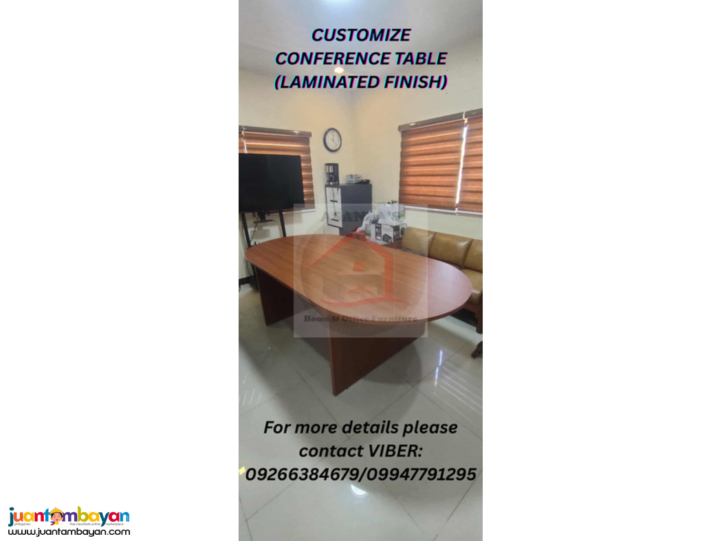 CUSTOMIZE CONFERENCE TABLE (LAMINATED FINISH)