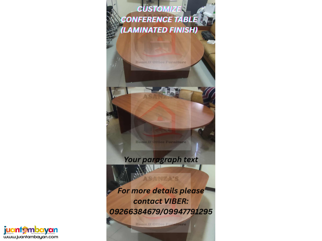 CUSTOMIZE CONFERENCE TABLE (LAMINATED FINISH)