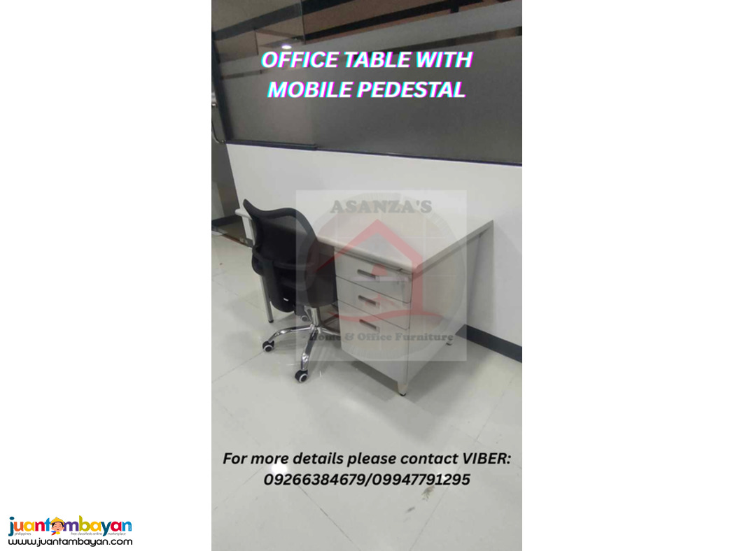 OFFICE TABLE WITH MOBILE PEDESTAL