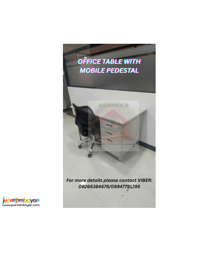 OFFICE TABLE WITH MOBILE PEDESTAL