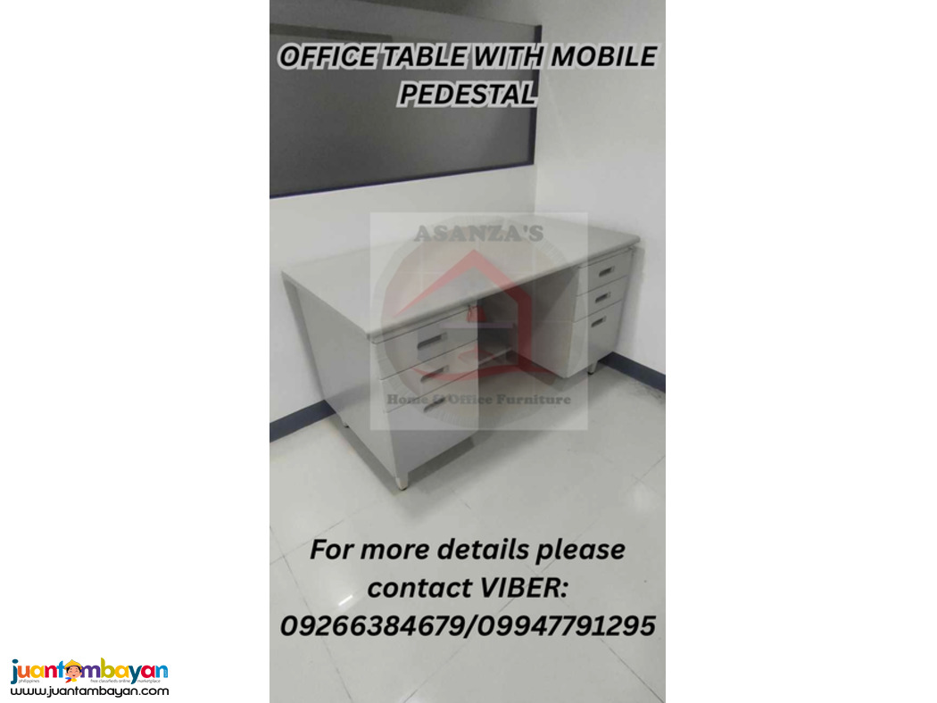 OFFICE TABLE WITH MOBILE PEDESTAL