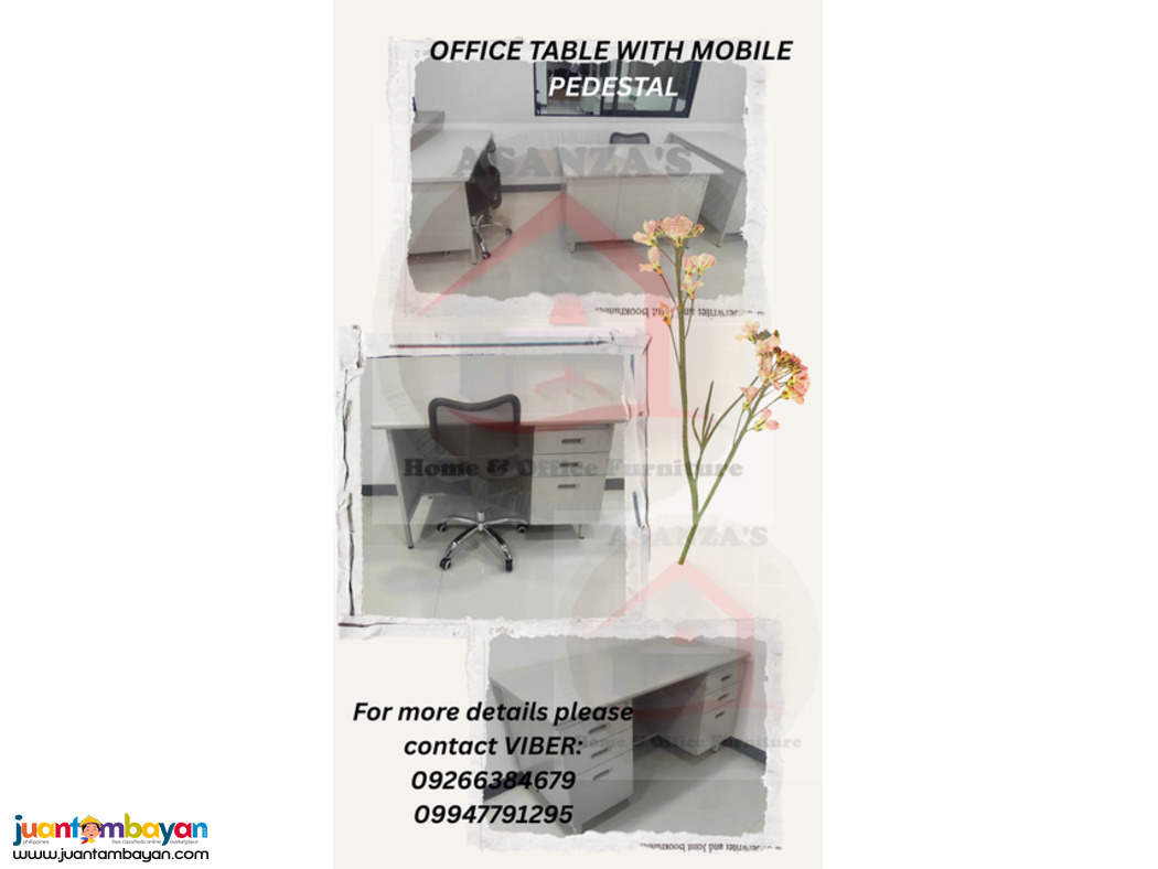 OFFICE TABLE WITH MOBILE PEDESTAL