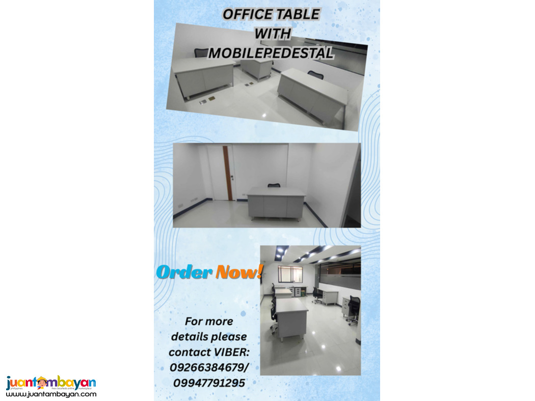 OFFICE TABLE WITH MOBILE PEDESTAL