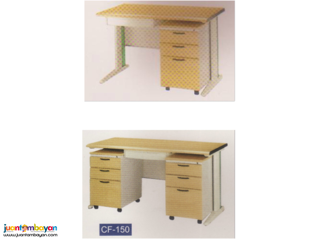 COMPUTER TABLE W/ PEDESTAL CABINET