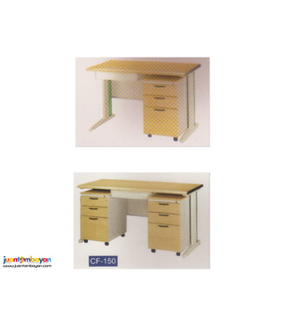 COMPUTER TABLE W/ PEDESTAL CABINET