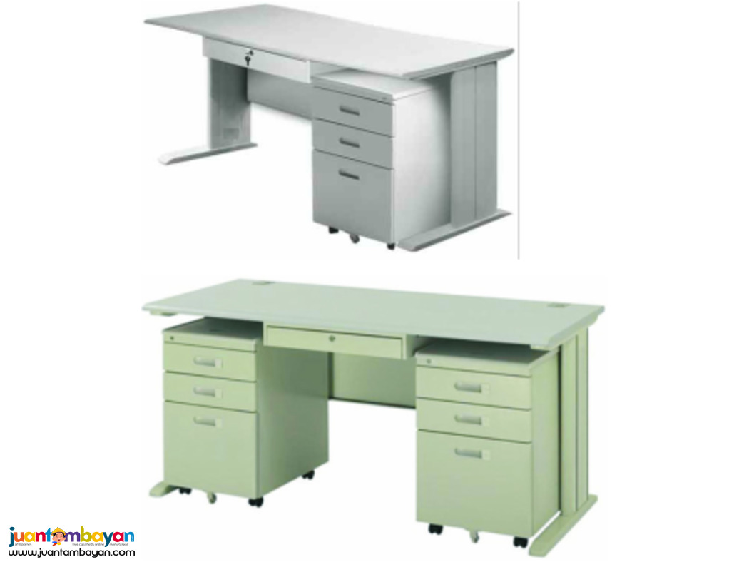 COMPUTER TABLE W/ PEDESTAL CABINET