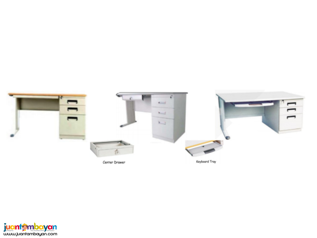 COMPUTER TABLE W/ PEDESTAL CABINET
