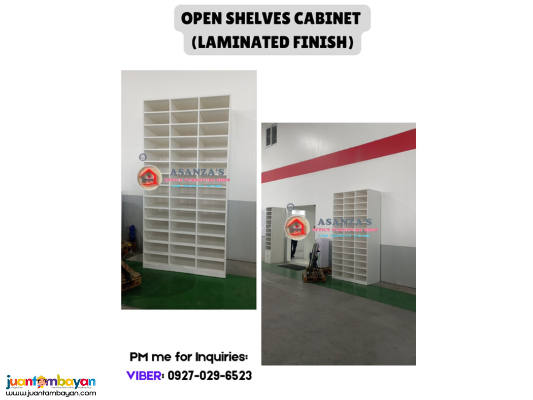 OPEN SHELVES CABINET | LAMINATED FINISH 