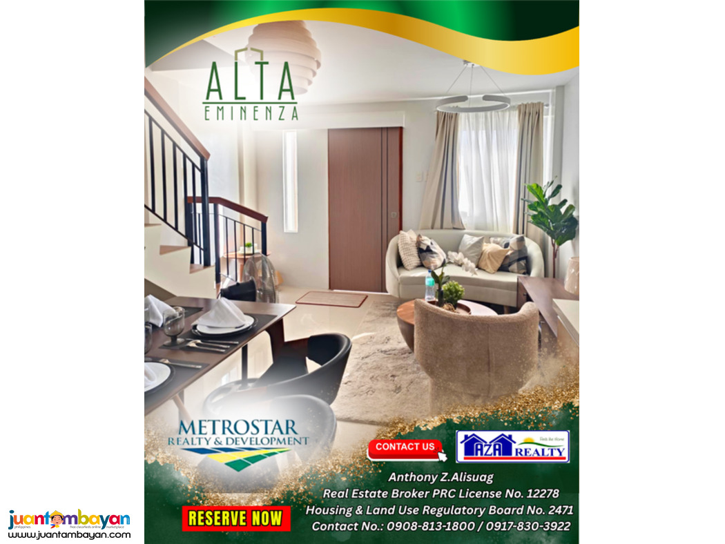 10K Reservation Fee Alta Tierra in Alta Eminenza SJDM Bulacan