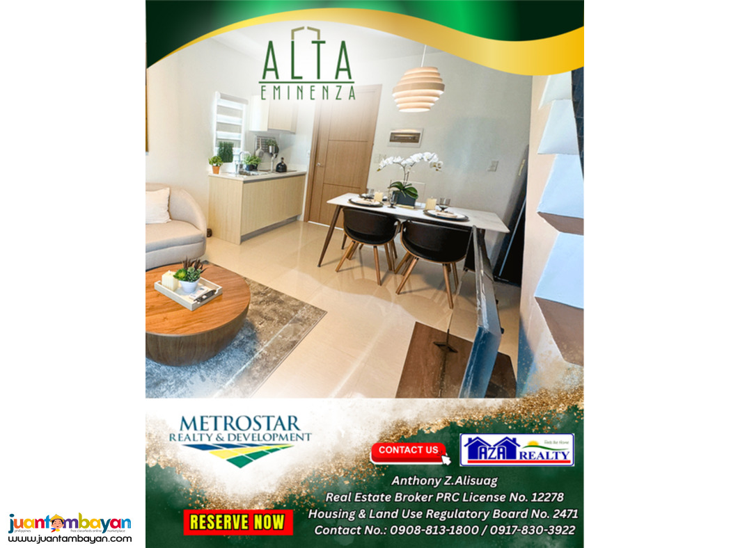 10K Reservation Fee Alta Tierra in Alta Eminenza SJDM Bulacan