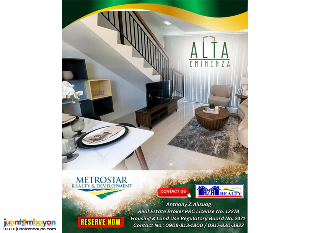 10K Reservation Fee Alta Tierra in Alta Eminenza SJDM Bulacan