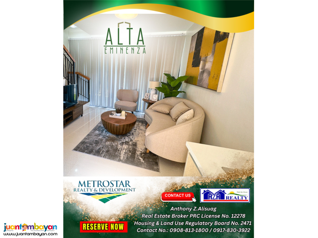 10K Reservation Fee Alta Tierra in Alta Eminenza SJDM Bulacan