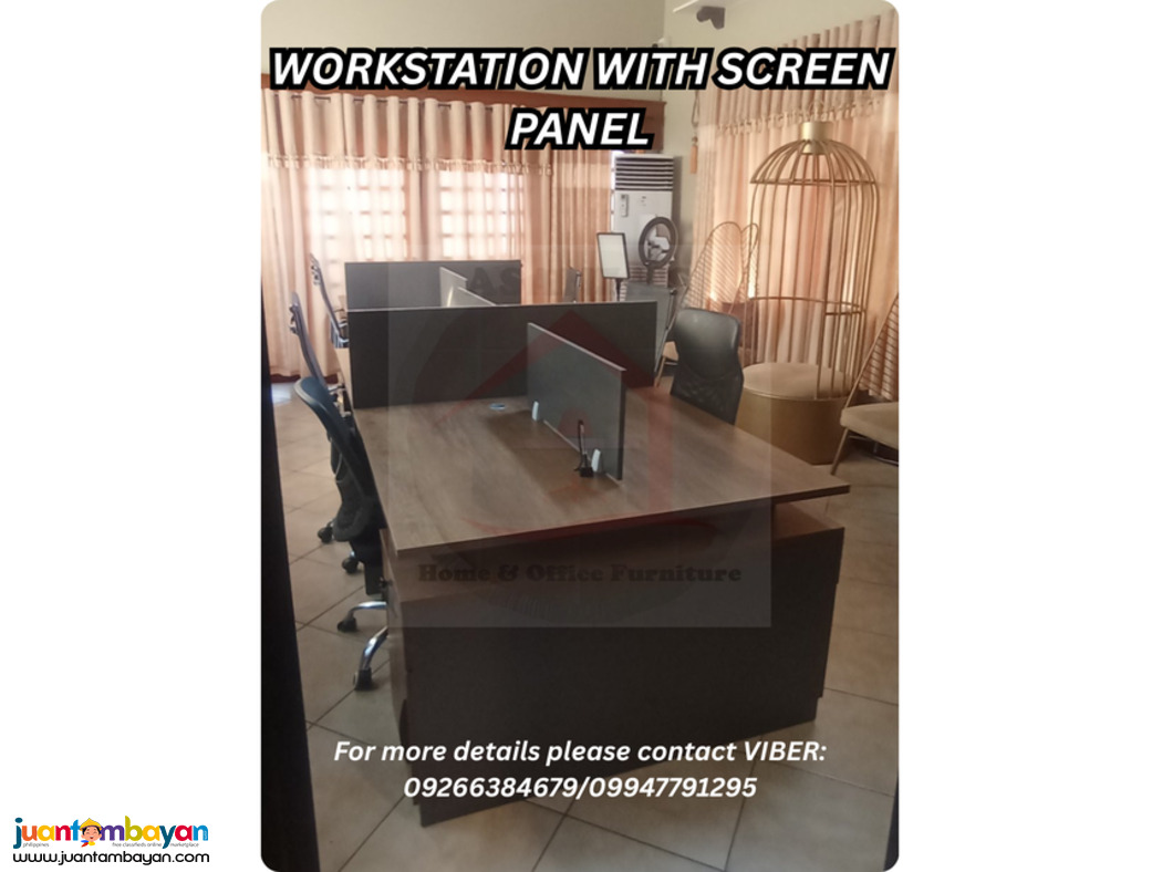 WORKSTATION WITH SCREEN PANEL
