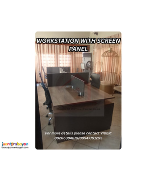 WORKSTATION WITH SCREEN PANEL