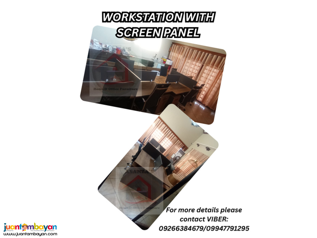 WORKSTATION WITH SCREEN PANEL