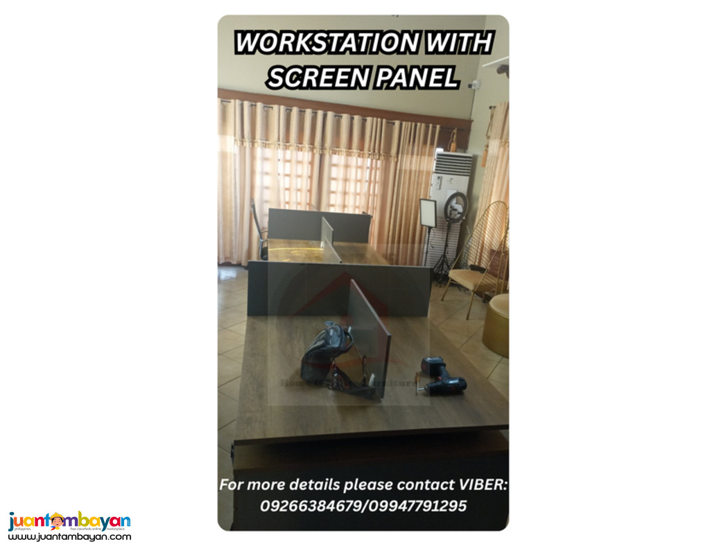 WORKSTATION WITH SCREEN PANEL