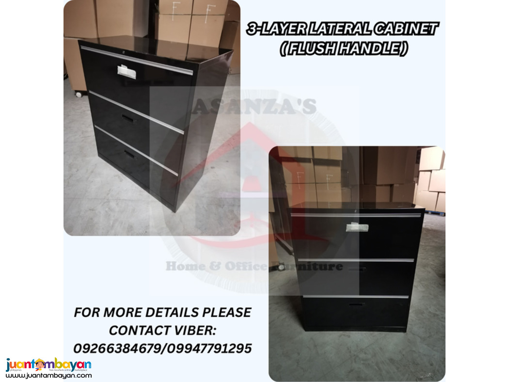 3-LAYER LATERAL CABINET (FLUSH HANDLE)